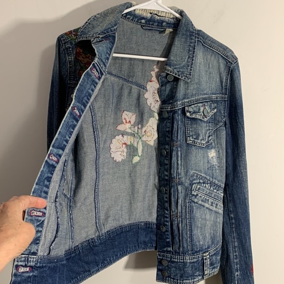 Mavi Jeans & Co Jean jacket, embroidered, Sz Large* See measurements - Picture 11 of 13